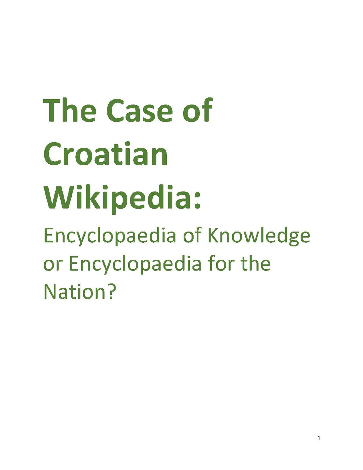 Croatian Wikipedia Disinformation Assessment