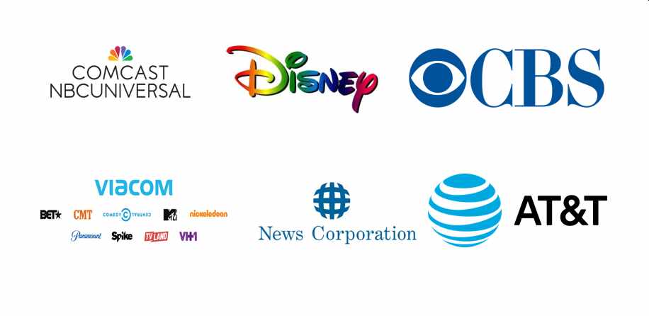 Six corporations control 90% of America media