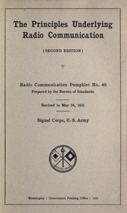 The Principles Underlying Radio Communication