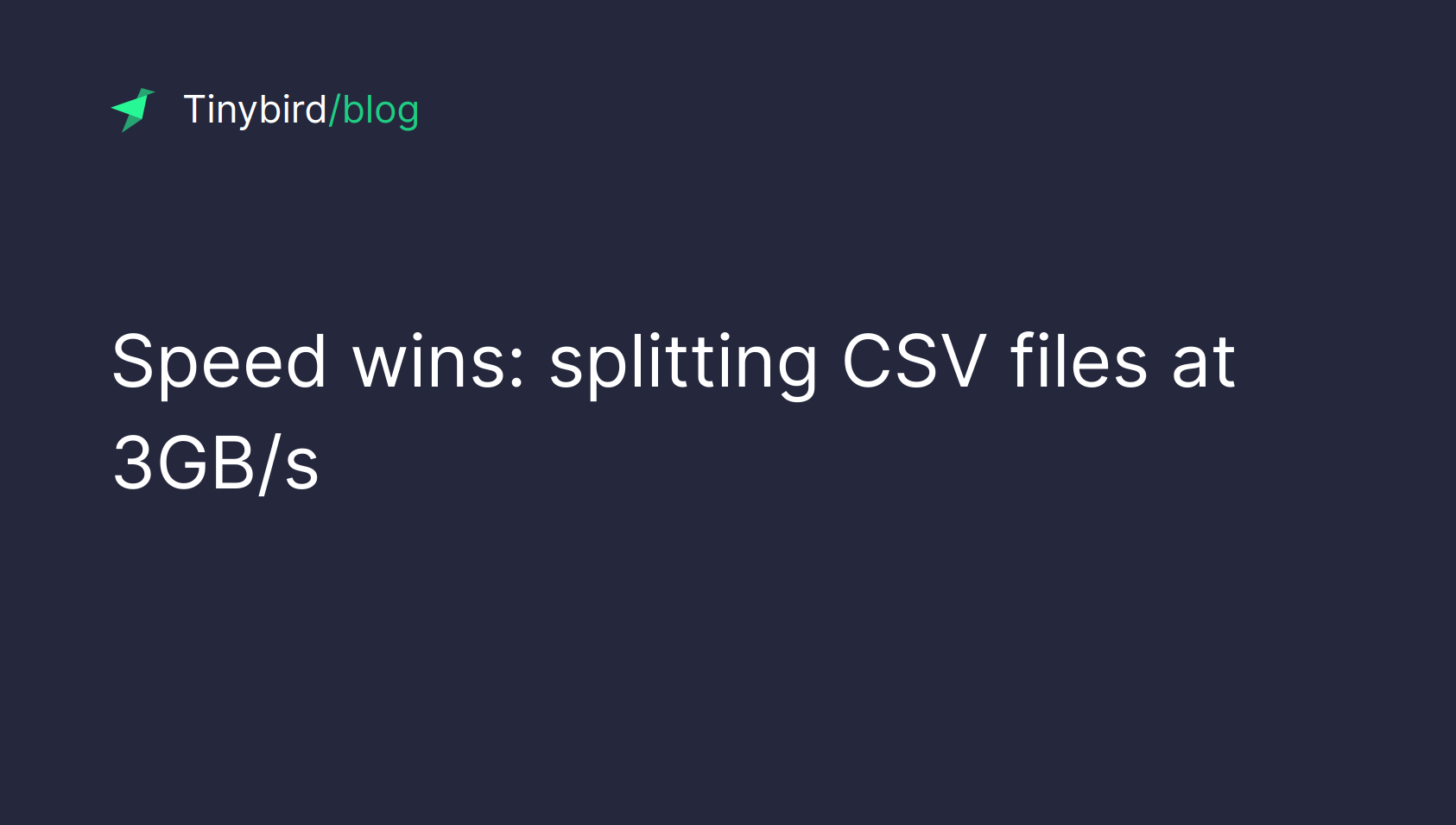 Leveraging SIMD: Splitting CSV Files at 3Gb/S