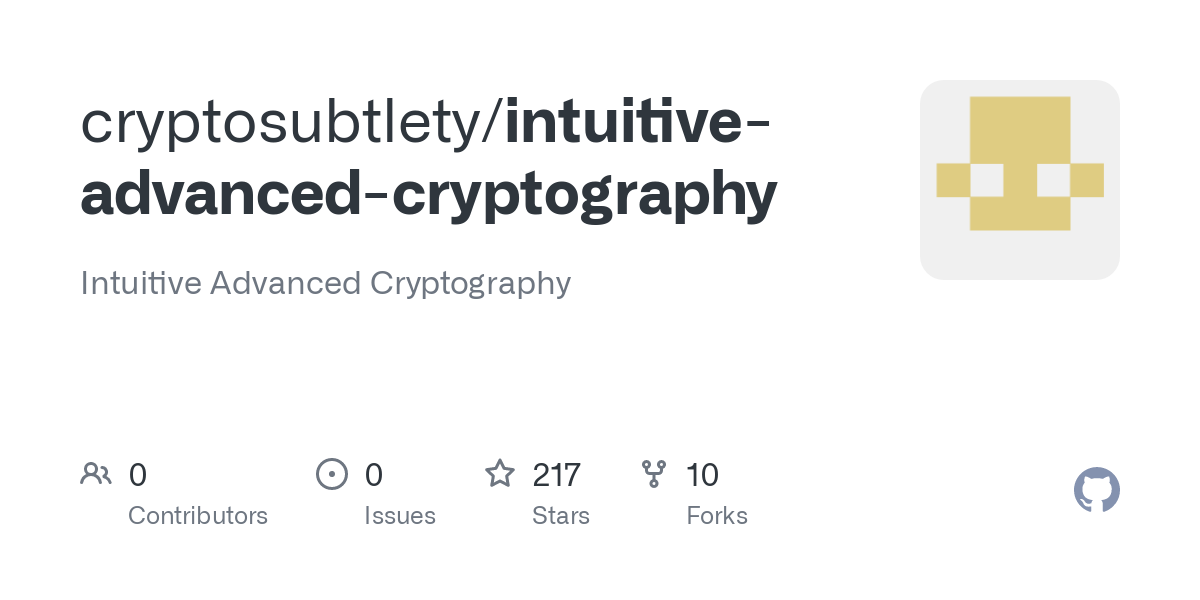 Intuitive Advanced Cryptography [pdf]