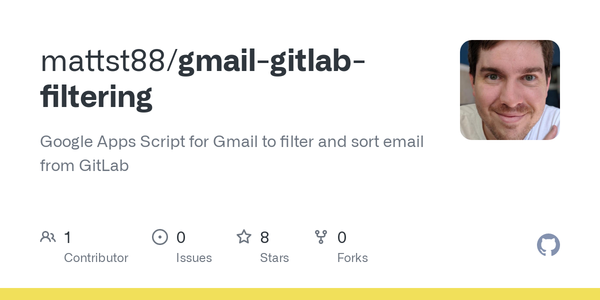 Google Apps Script for Gmail to filter and sort email from Gitlab