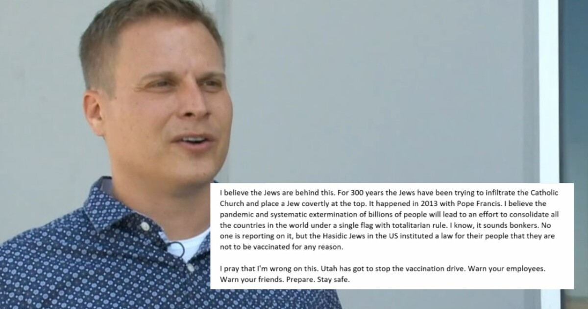 Utah tech executive resigns after anti-semitic email rant