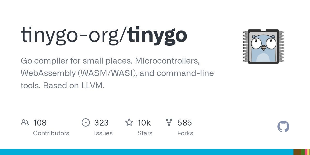 Tinygo: LLVM-based Go compiler for microcontrollers, WASM, and CLI tools