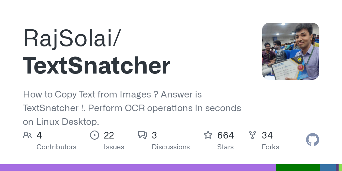 TextSnatcher: Copy text from images, for the Linux Desktop