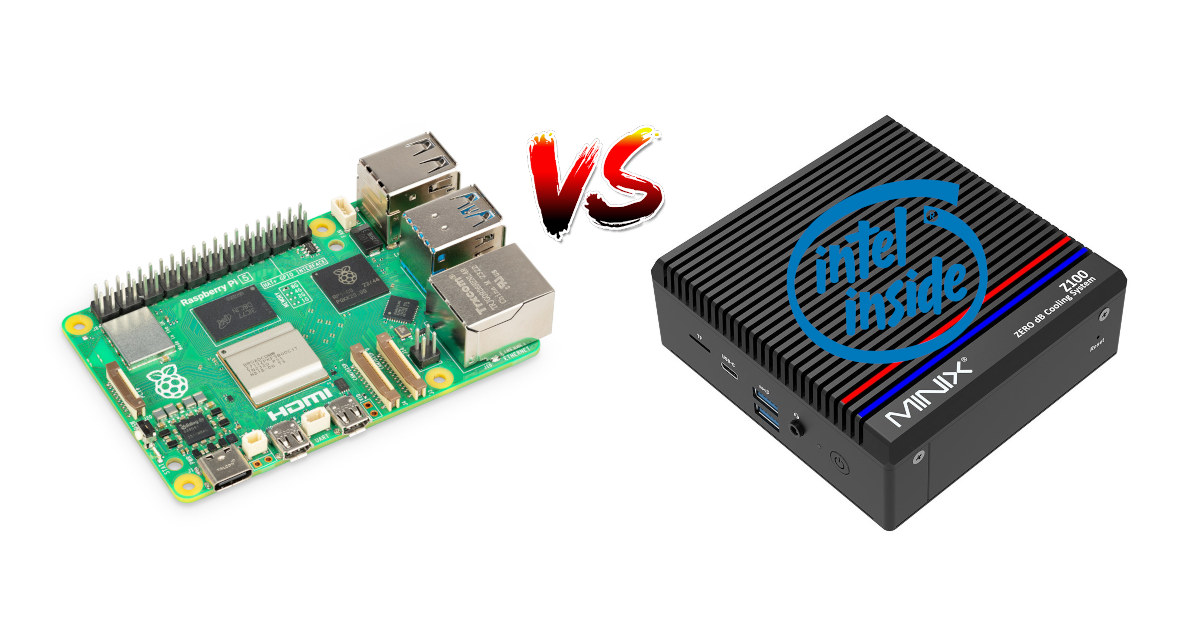 Raspberry Pi 5 vs. Intel N100 mini PC comparison