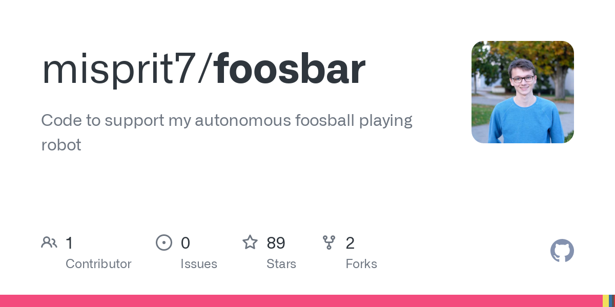 Foosbar: The (unverifiably but plausibly) Best Foosball Robot