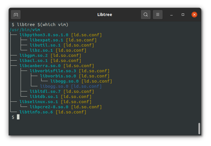 Libtree: Ldd as a tree saying why a library is found or not