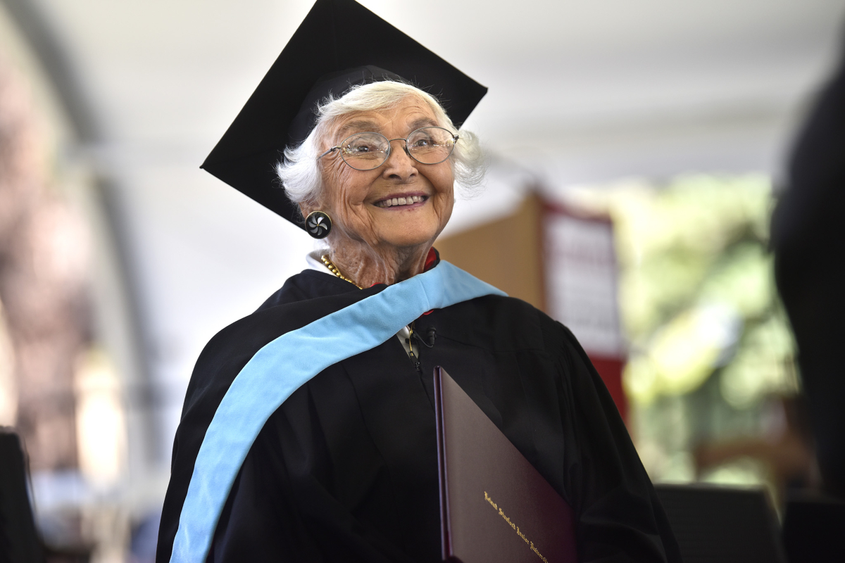 Stanford student collects her Master’s degree at the age of 105