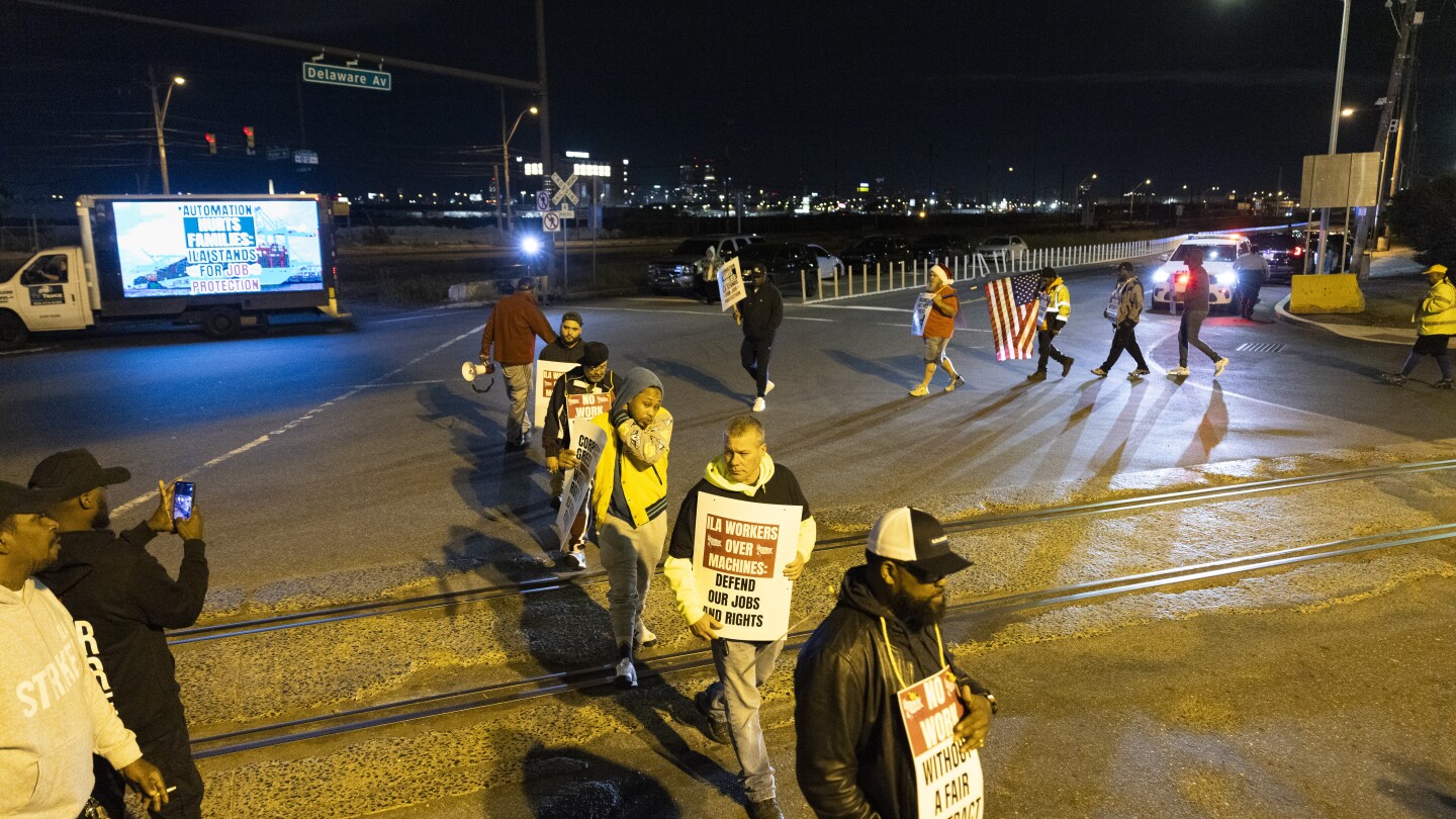 Dockworkers at ports from Maine to Texas go on strike