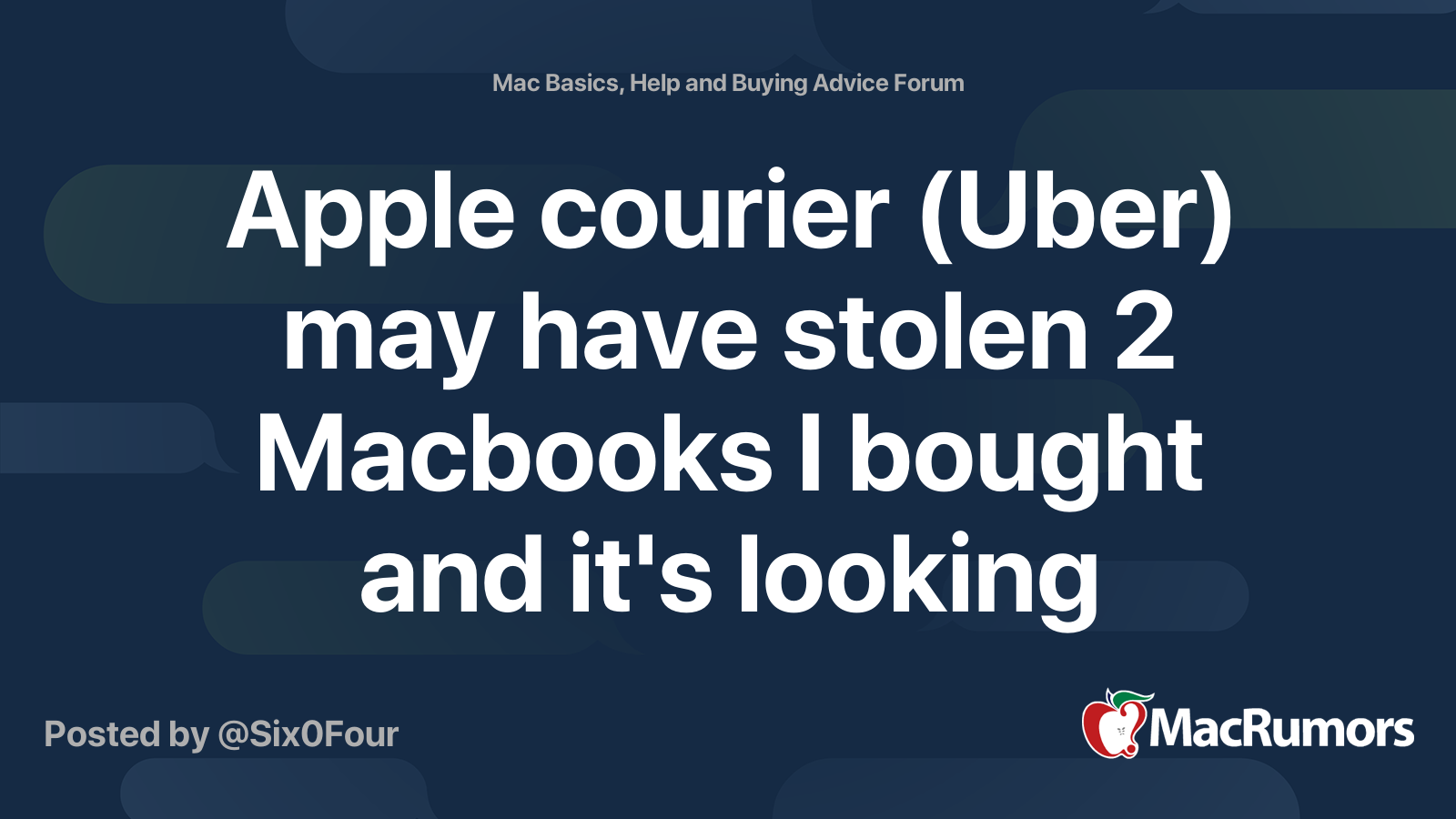 Apple courier may have stolen 2 MacBooks, … Apple is not going to help