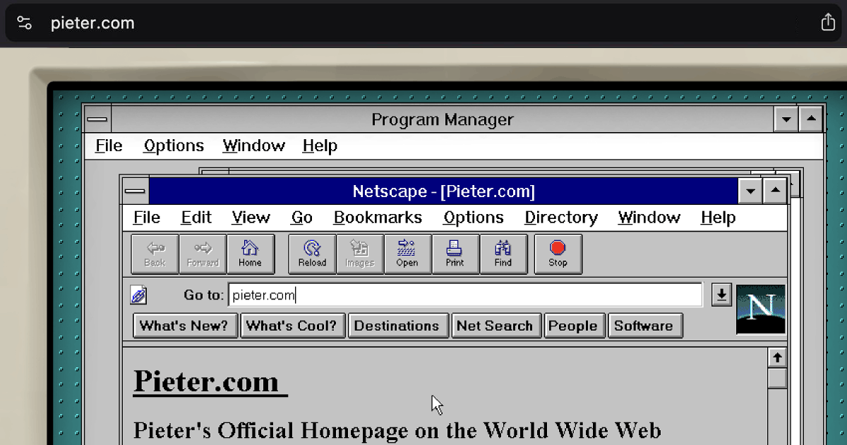 Virtual Windows 3.11 Computer