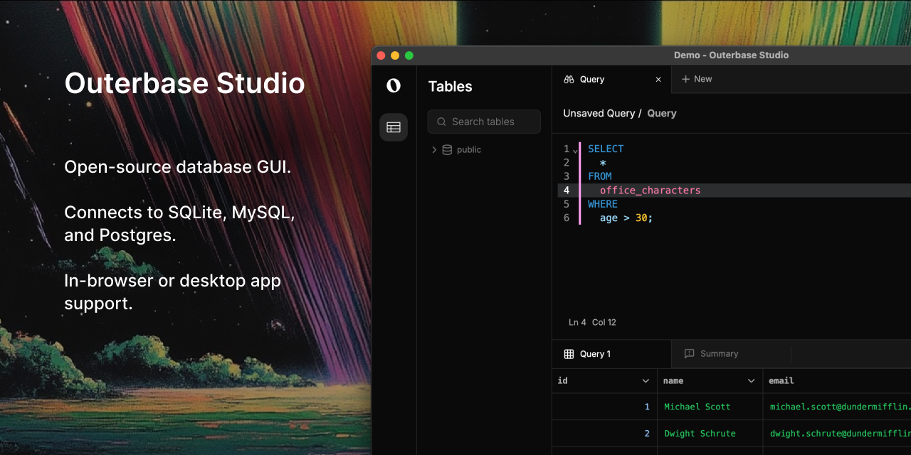 Show HN: Outerbase Studio – Open-Source Database GUI