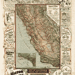 Map of California roads for cyclers (1895)