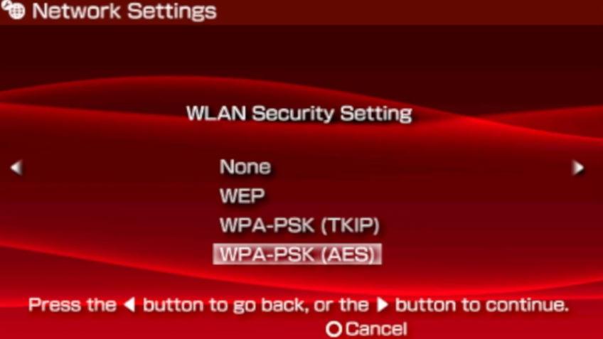 The 20 year old PSP can now connect to WPA2 WiFi Networks