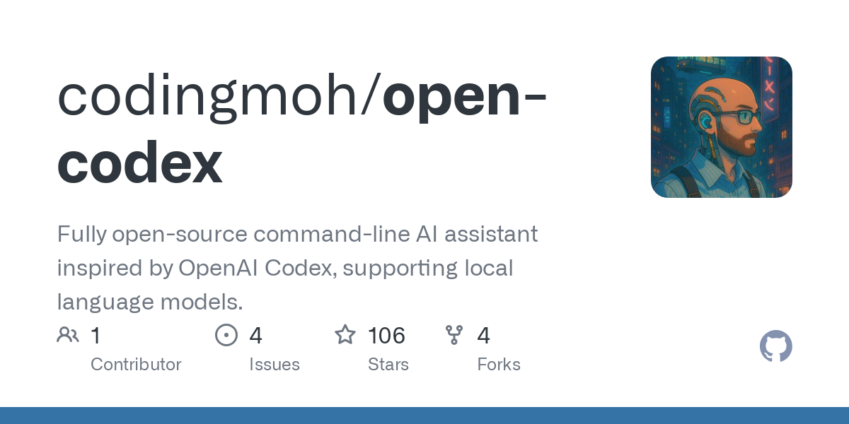 Show HN: Open Codex – OpenAI Codex CLI with Open Source LLMs