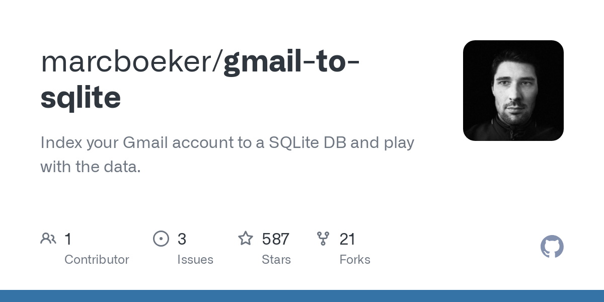 Gmail to SQLite