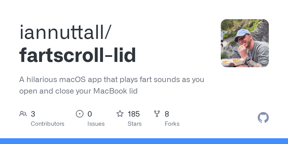 Fartscroll-Lid: An app that plays fart sounds when opening or closing a MacBook