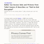 Kohler Can Access Pictures from “End-to-End Encrypted” Toilet Camera