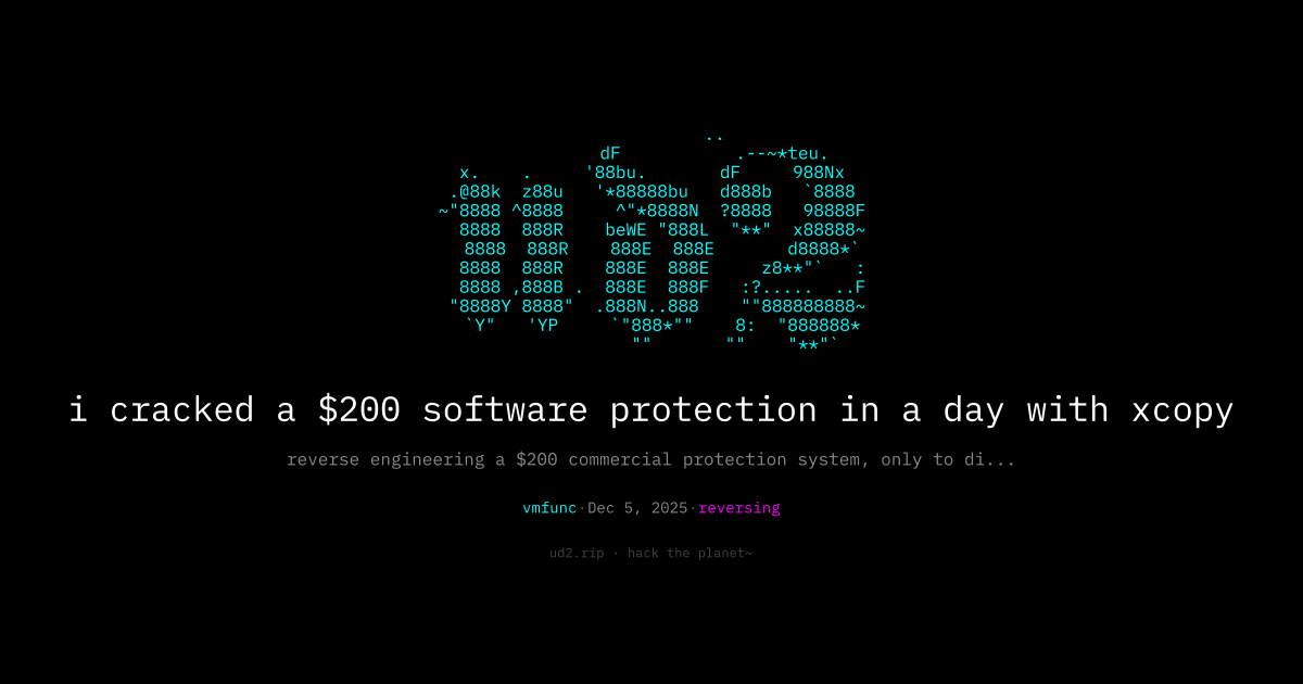 I cracked a $200 software protection with xcopy