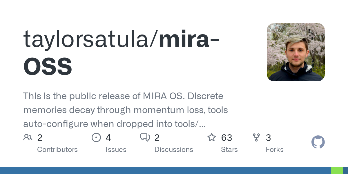 MIRA – An open-source persistent AI entity with memory