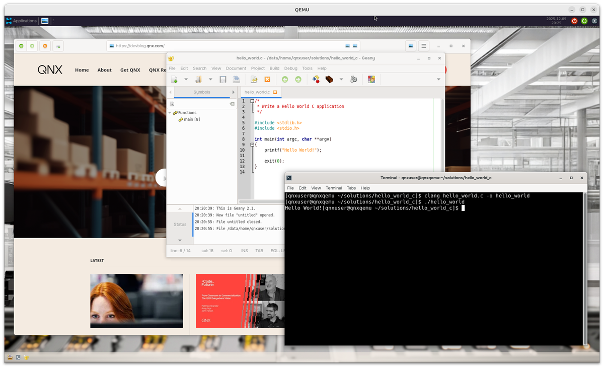 QNX Self-Hosted Developer Desktop