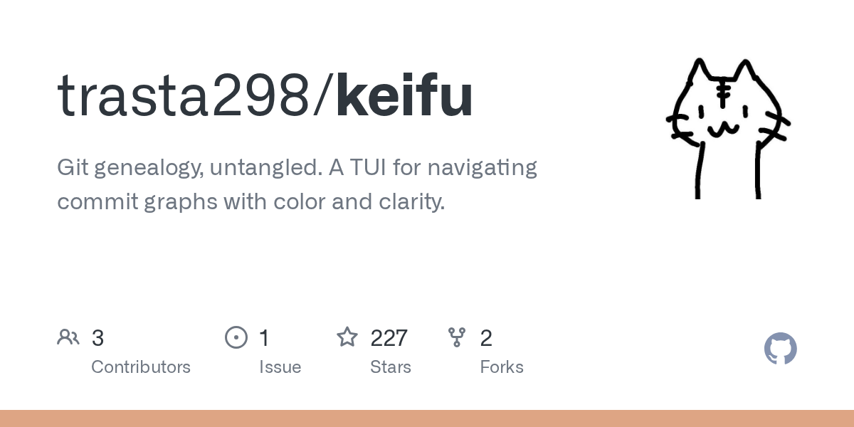 Keifu – A TUI for navigating commit graphs with color and clarity