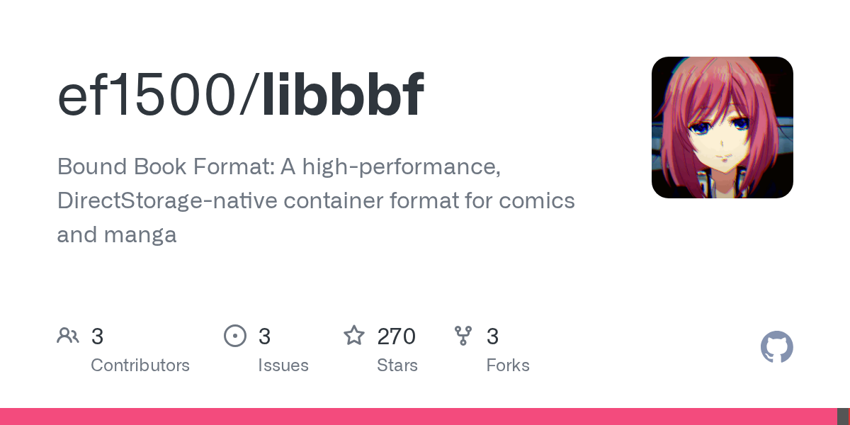 Libbbf: Bound Book Format, A high-performance container for comics and manga