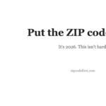 Put the zipcode first