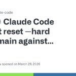 Claude Code runs Git reset –hard origin/main against project repo every 10 mins