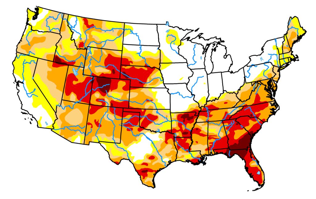 More than sixty percent of the United States is experiencing drought conditions