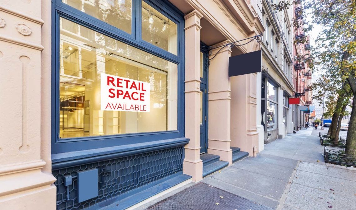 Why do commercial spaces sit vacant?