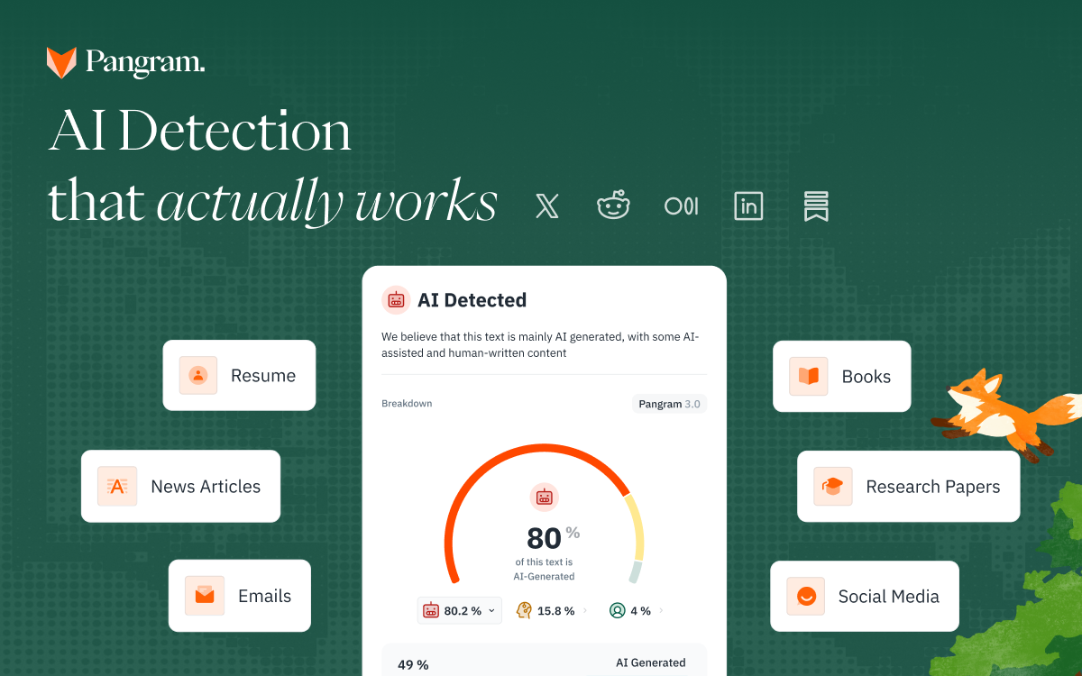 Pangram – AI detector for text and images